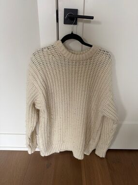 TNA Chunky Cream Knit Sweater